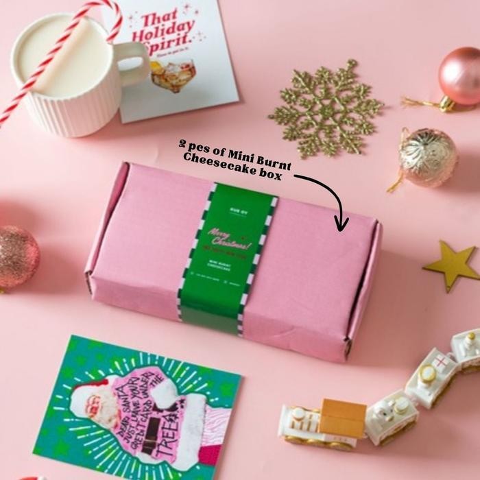 

ES CHRISTMAS HAMPERS NATAL - Mini Burnt Cheesecake Lotus Nutella Topping