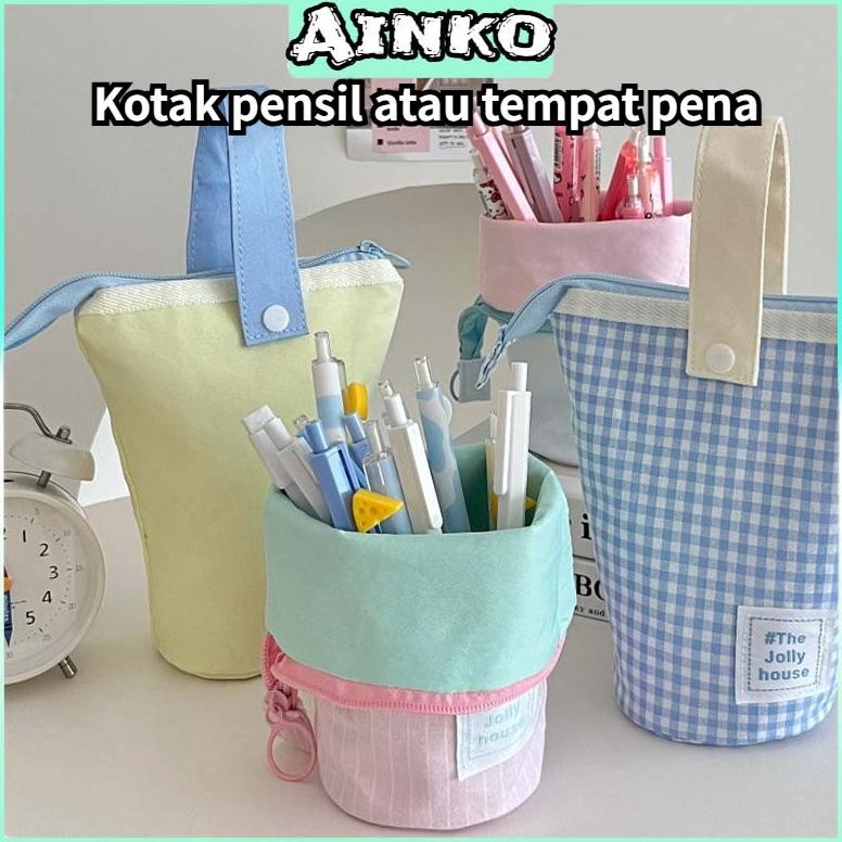 

Er-6 Pencil Case Tempat Pensil Berdiri Standing Pen Case Pouch Bag Makeup