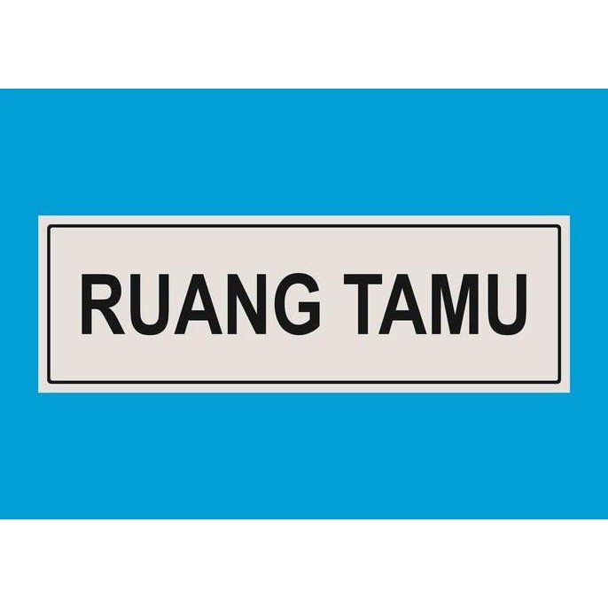 

TERLARIS - Sign Label Custom RUANG TAMU 20x60 CM