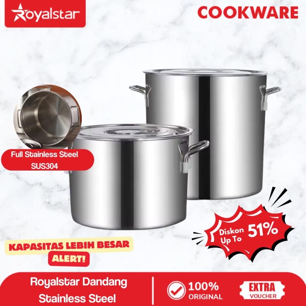 Royalstar Dandang Stainless Steel SUS304 Tebal Panci Bakso