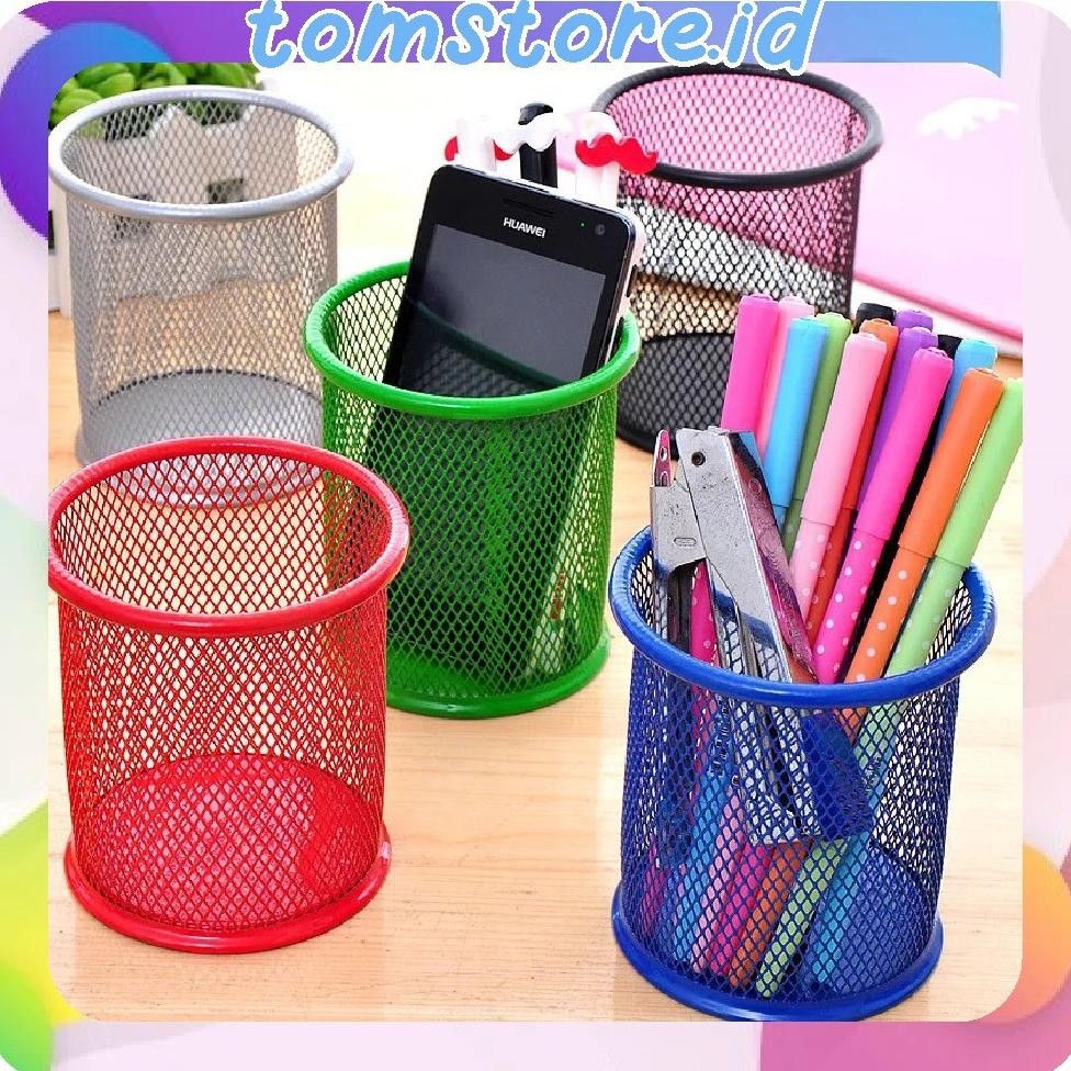 

Hj-54 Tomstore.Id R010 Tempat Alat Tulis Pensil Pena Bulat Besi Pen Pensil Import Murah