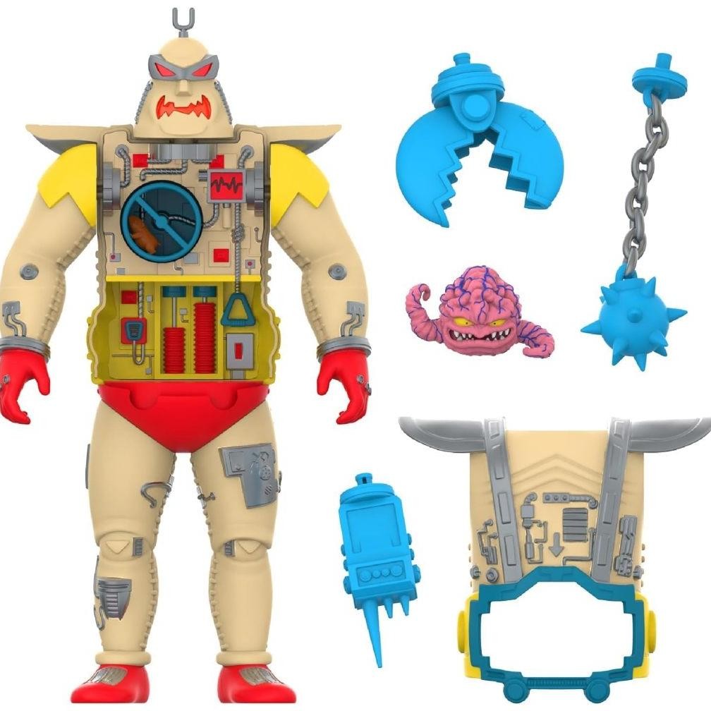 SUPER7 SUPER CYBORG TEENAGE MUTANT NINJA TURTLES NINJA KRANG ANDROID 27,9 CM TMNT ACTIONFIGUR,