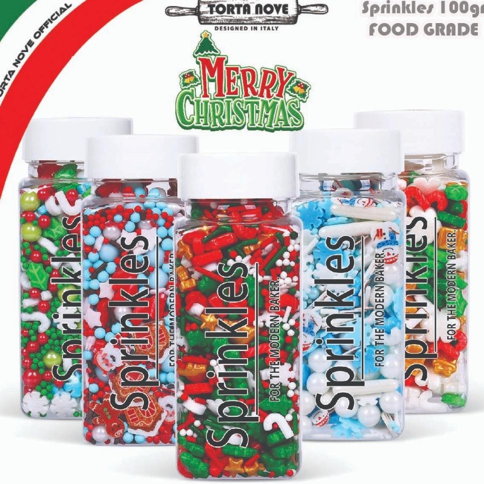 

Trimit Gula 100G Botol Food Grade Sprinkle Sprinkel Hiasan Kue Edible Sprinkles Gold Topping Natal