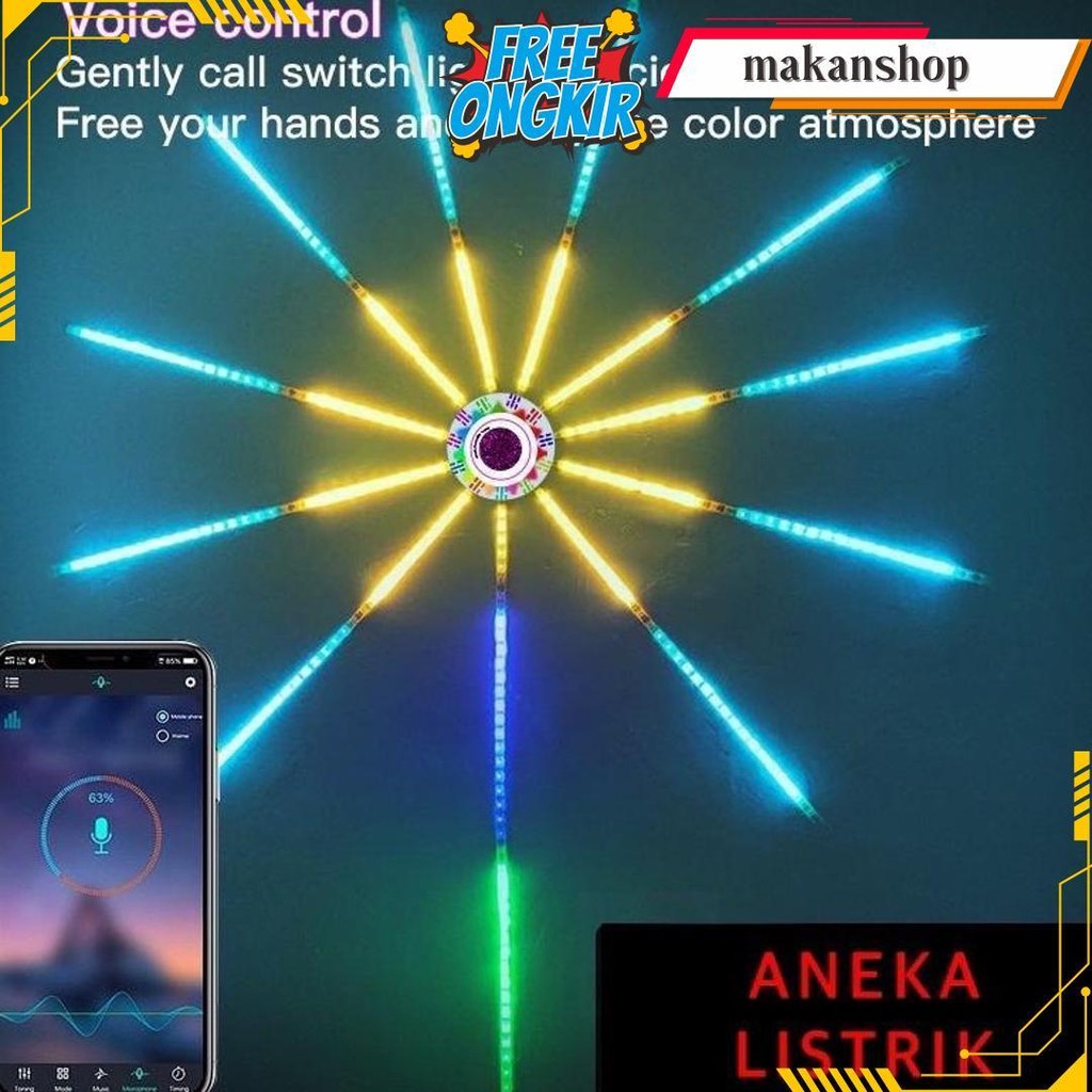 Lampu Led Strip Model Kembang Api / Rockware Firework Led Magic Color Lamp / Lampu Strip Kembang Api