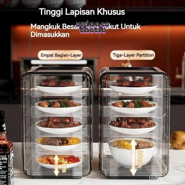 Best Seller ss-64 CODTudung Saji Susun 5 Jumbo / Tudung Saji 5 Susun Lebih Tebal / Tudung Saji Rak M