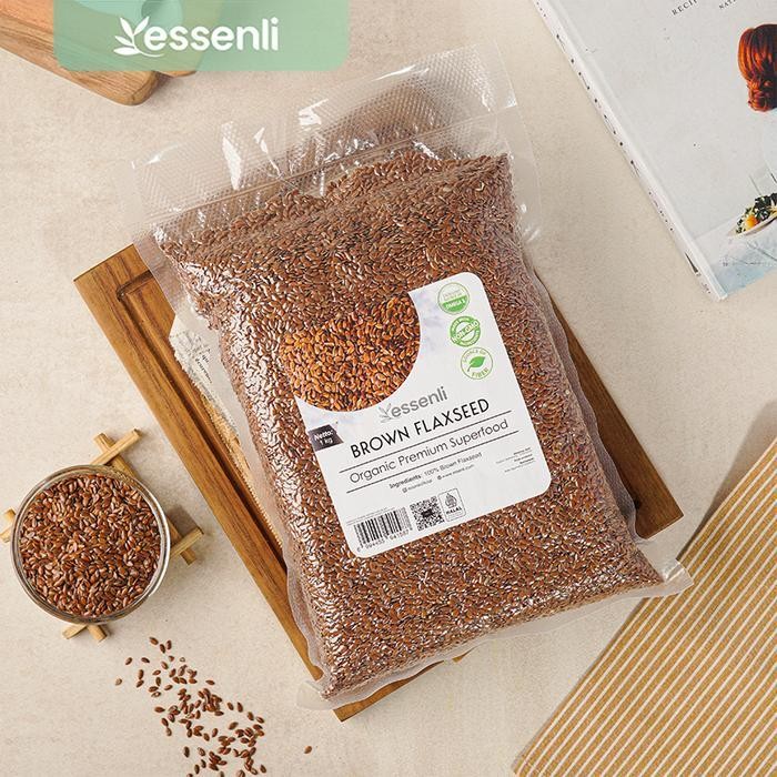 

SNS ESSENLI Brown Flaxseed 1Kg / Biji Rami Coklat