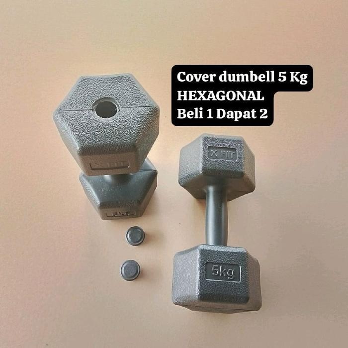 SPID DUMBELL 5 KG ( 2 PCS ) HEXAGONAL ( tanpa isi / kosongan ) Beli 1 dapat 2 biji