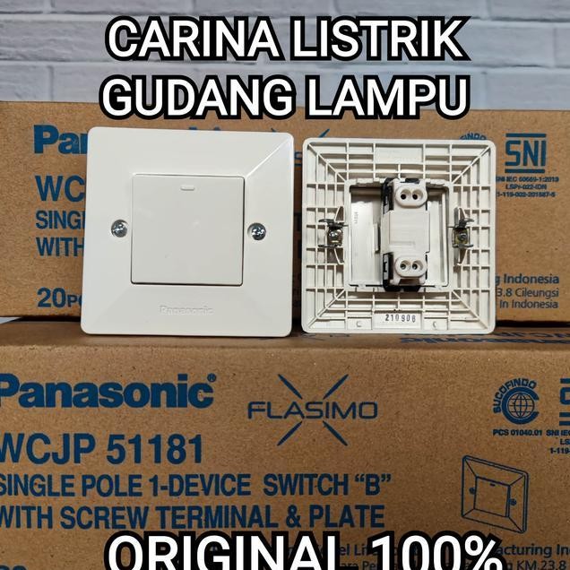 READY SAKLAR SINGLE IB ENGKEL PANASONIC FLASIMO WCJP 51181 (LISTRIK LAMPU RUMAH TANGGA KANTOR HIASAN