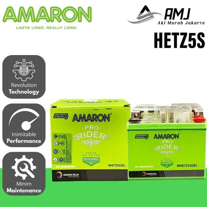 NEW - Amaron Aki Motor Honda CS One ETZS / GTZS / YTZS - .Ah Aki Gel