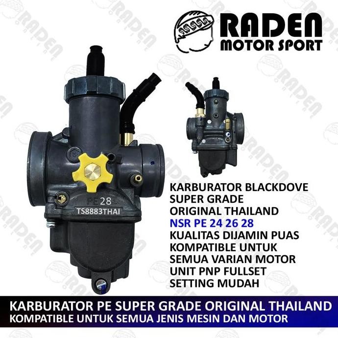TERMURAH - (COD) KARBURATOR KEIHIN PE 24 26 28 SKEP KUNINGAN KARBU HITAM PE28 PE26 PE24 BEAT VARIO M