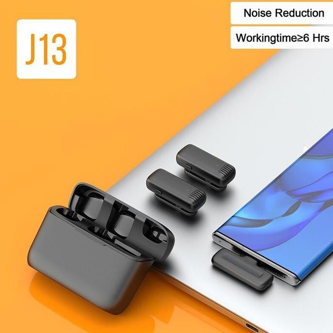 Microphone Mic Clip On Wireless Lavalier Podcast Tiktok Dock Charger