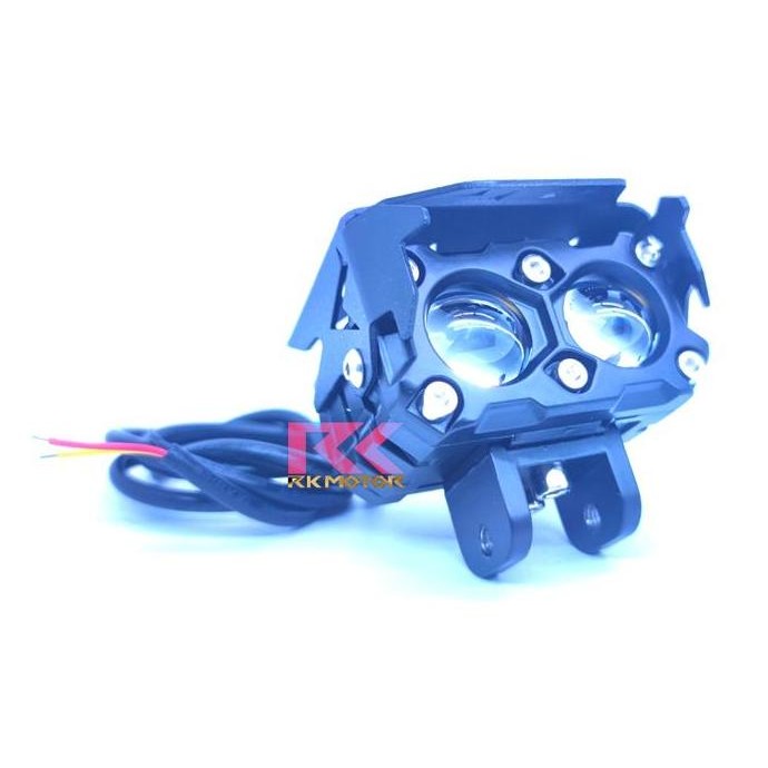 TERLARIS - Luminos Q6 Led Lampu Sorot Anti Kabut Dua Warna Motor Mobil