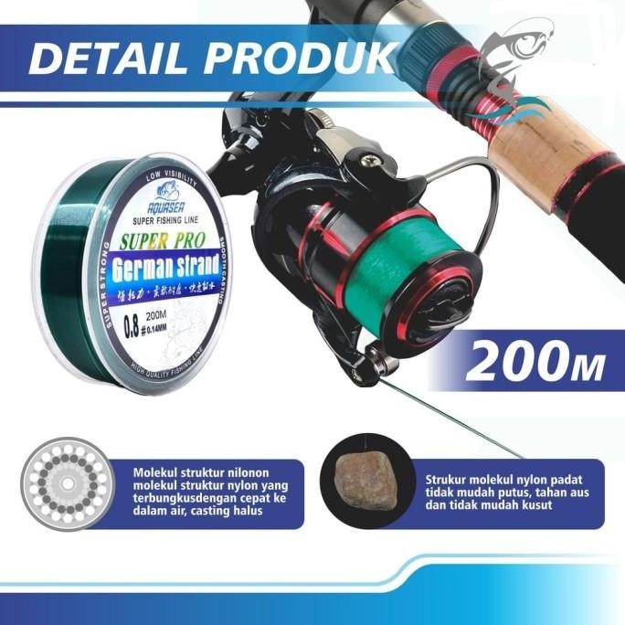 Import: Senar Pancing Invisible German Strand Super Pro 200m