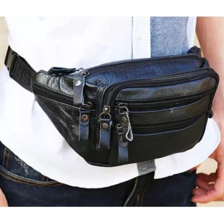 Tas Pinggang Kulit Tas pinggang Kulit Sapi Pria /wanita import 88