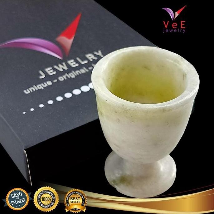 Gelas Cangkir Batu Giok China Asli -Vee Barang Antik Jadeite Jade Cina