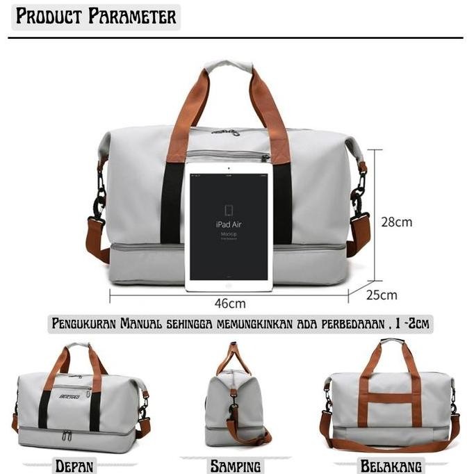 Tas Travel Organizer / Tas Gym Olahraga / Tas Selempang Berpergian / Tas Baju Anti Air Waterproof Te