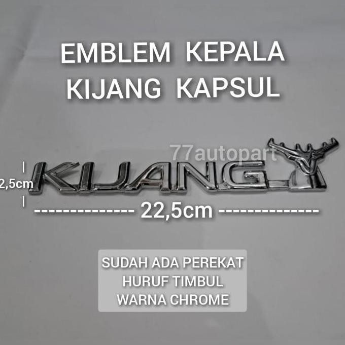 emblem logo mobil tulisan kijang kepala chrome untuk kijang kapsul