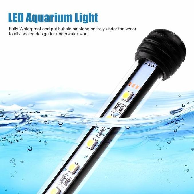 lampu led aquarium 30cm 40cm 50cm 60cm warna putih biru