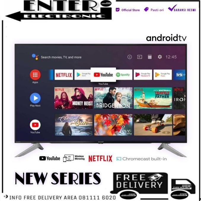 TERMURAH - SHARP 4TC60DL1X - SHARP LED SMART ANDROID TV 60 INCH 4K UHD 4T C60DL1X