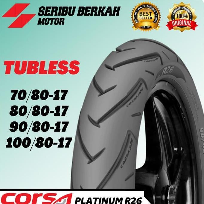 PROMO Ban Tubless Corsa inum R26 70/80 80/80 90/80 100/80 Ring 17