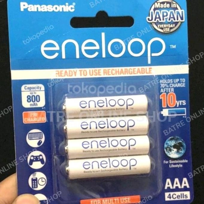 TERMURAH - PANASONIC ENELOOP AAA 1,2V 4PCS BATERAI BATRE CAS ISI ULANG PANASONIC