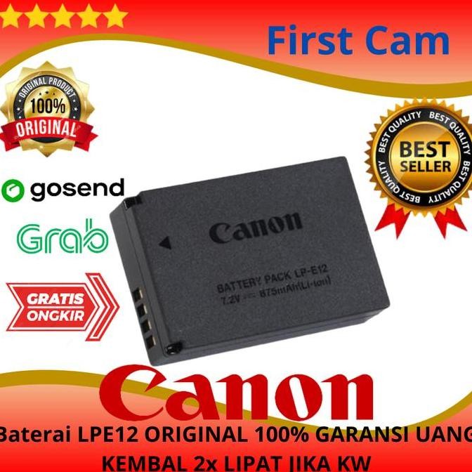 Baterai Canon LPE12 Lpe12 Original 100% For EOS M10/M100/M50/M200/100D