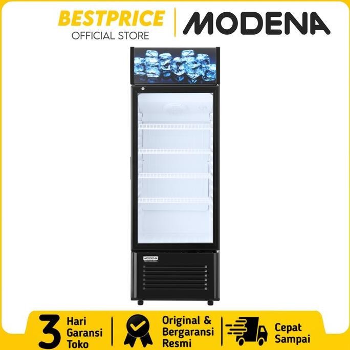TERMURAH - SHOWCASE MODENA SC 1203 KULKAS MINUMAN MODENA 4 RAK 200 LITER NO FROST