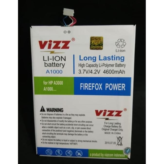 Baterai Batre Vizz Lenovo Tab A1000 A3000