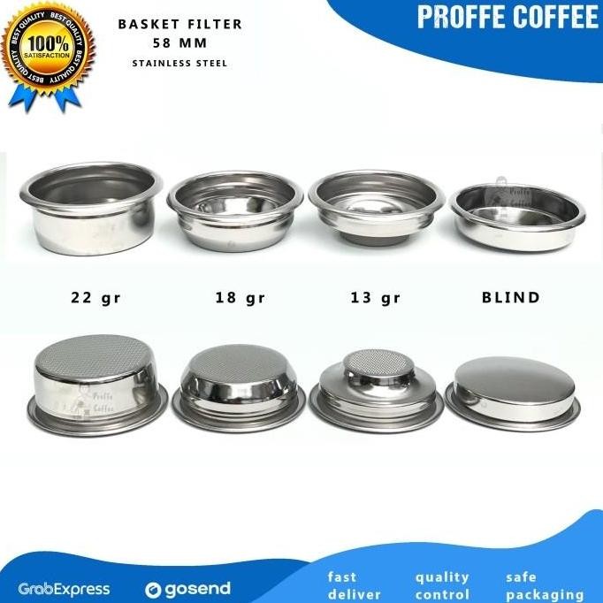 Portafilter basket single 58 mm non pressurized single basket 58 mm
