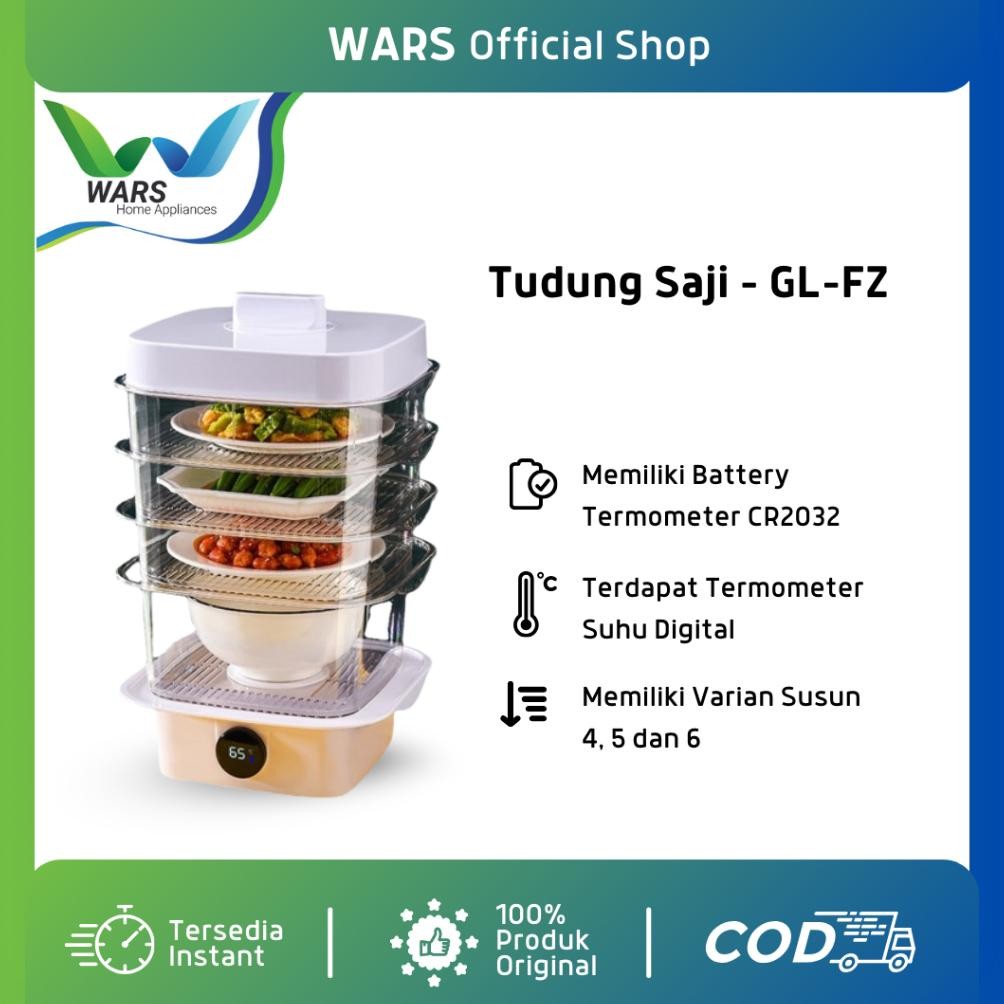 WARS Tudung Saji Susun Modern Dengan Termometer