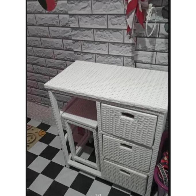 Meja Belajar Anak Rotan Sintetis Terbaru