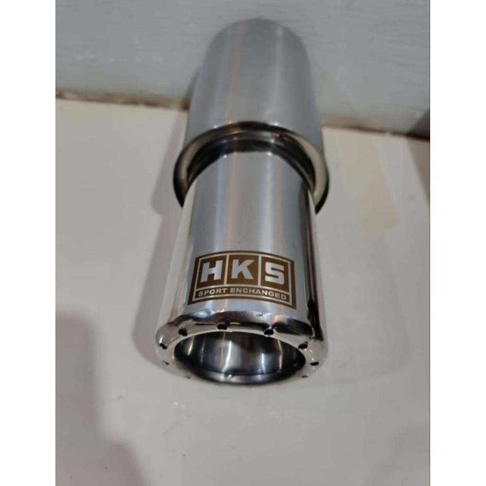 PAKET HEMAT Knalpot racing mobil HKS gronel + resonator ngebas adem Untuk mobil Avanza,Xenia,Sigra,A
