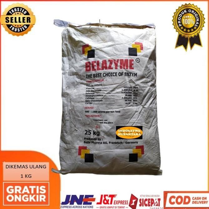 (Good) BELAZYME / SUPLEMEN ENZIM PENCERNAAN HEWAN TERNAK / KEMASAN 1 KG