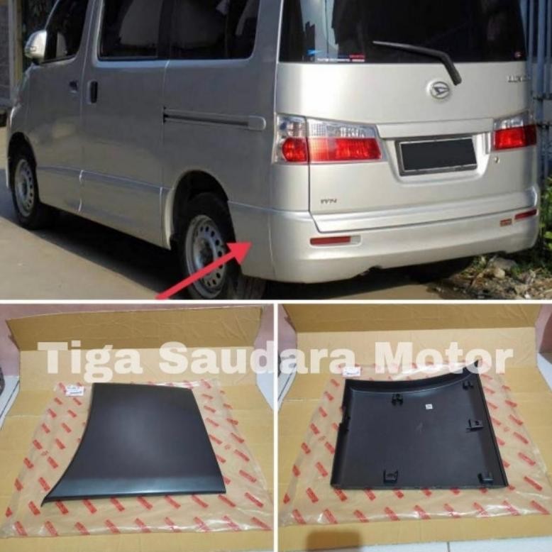 moulding body samping bemper belakang Luxio original