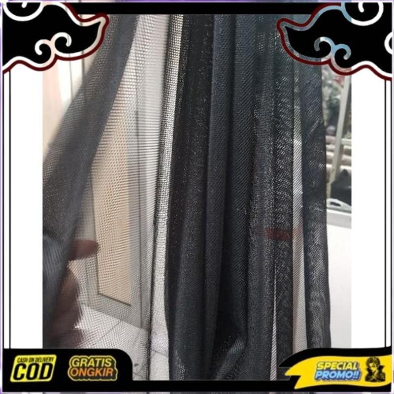 New Stock Per Mtr Jala Lemas Hitam, Furing Jaket / Furing Celana / Kain Furing / Kain Jala / Daleman