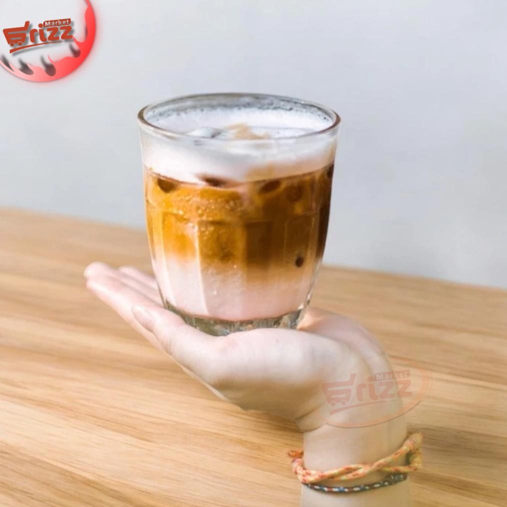( Isi 6 Pcs ) Gelas Verona Citinova 340Ml Gelas Pendek Unik Gelas Kaca Minum Kopi Mewah Aesthetic Ne
