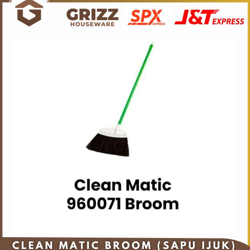 Sapu Lantai Sapu Ijuk Broom Cleanmatic / Sapu Ijuk Anti Rontok / Sapu Ijuk Lantai / Sapu Ijuk Gagang