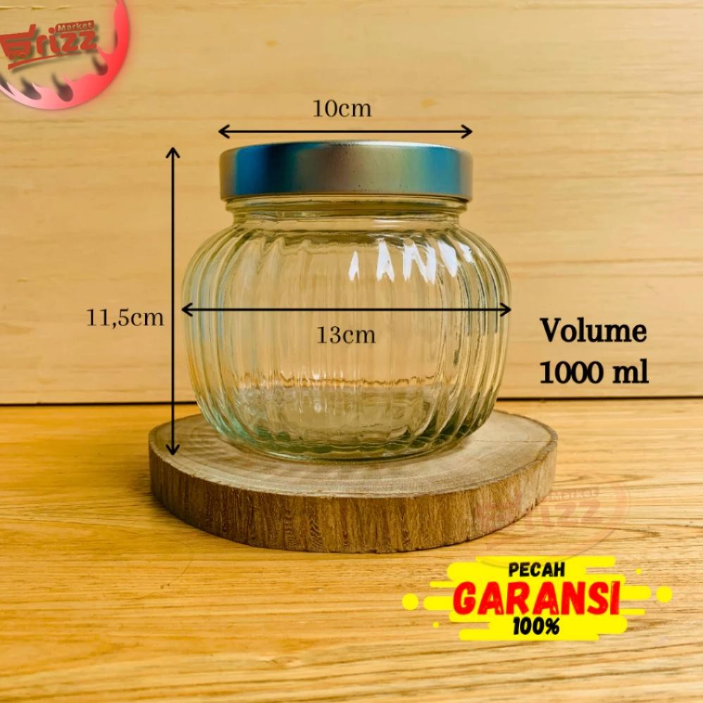 Toples Kue Kering 1 Liter Stoples Kaca Lebaran Nastar Beling Tpf-5 Dan Tpf- 10 Sl Baru