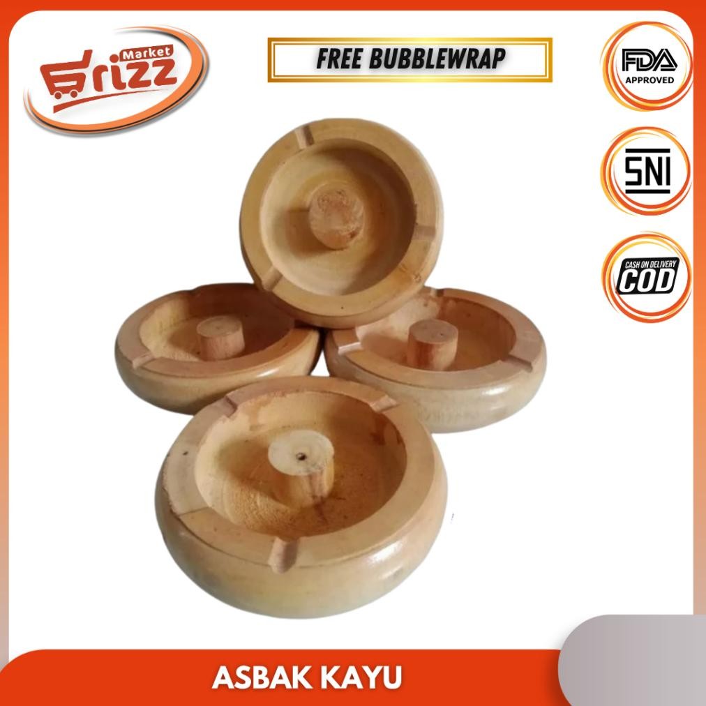 Asbak Kayu I Asbak Aesthetic I Asbak Cantik I Asbak Rokok Bulat Tebal Asbak Cafe Rokok Abak Elegan S