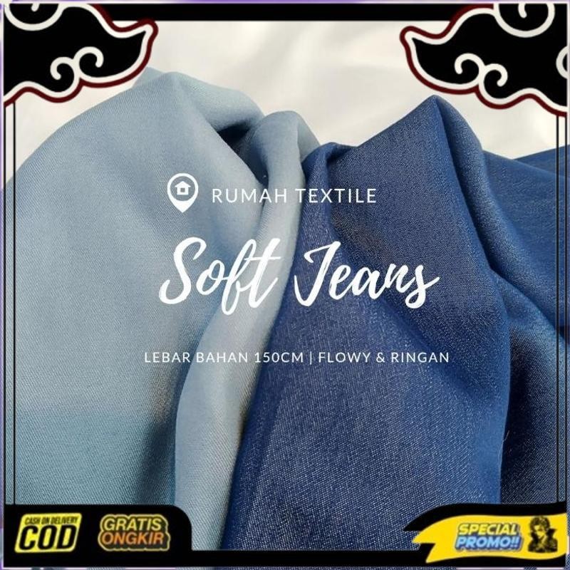 Siap Dikirim Soft Jeans/Denim/Kain Denim Tensil/Kain Denim/Tensil Denim/Kain Jeans Soft