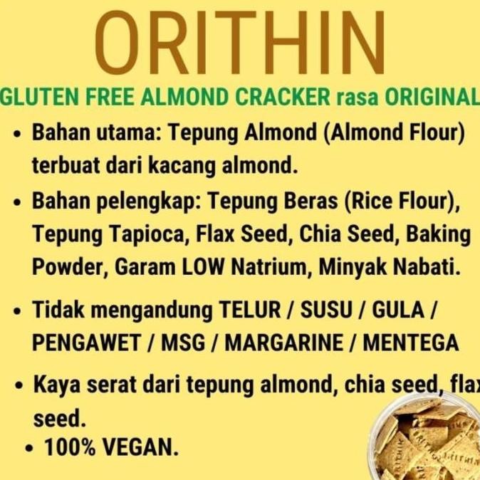 

(Good) ORIThin Snack Gluten Free 100Gr Cemilan Sehat Kaya Serat Tanpa Gluten