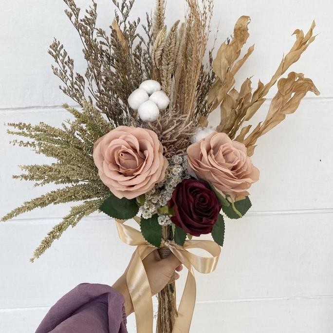 Buket Bunga Pernikahan Lamaran Rustic Bunga Kering Dried Flower
