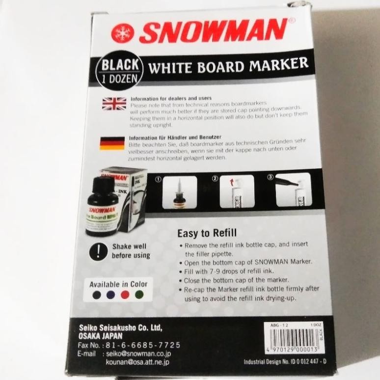 

Discount Spidol Hitam Snowman Pack Isi 12 Pcs Discount