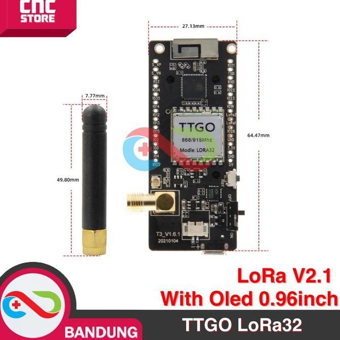 Lilygo Ttgo Lora32 Lora V2.1 915Mhz 433Mhz Esp32 Oled 0.96 Wifi Ble Baru