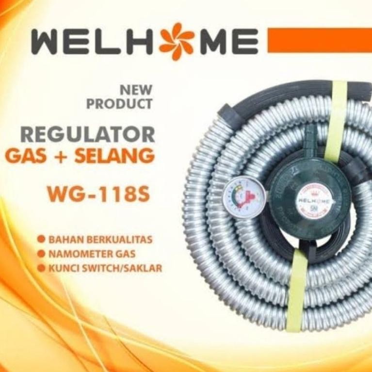 Welhome Selang Regulator Meteran Welhome Regulator SET  / Regulator SET