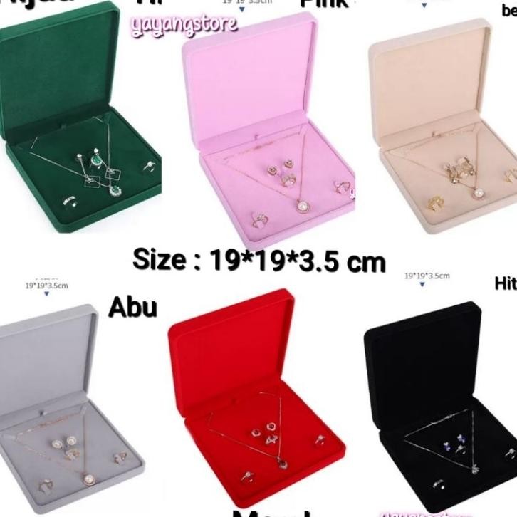 Kotak Box Perhiasan Set Beludru Lamaran Sangjit Besar Seserahan