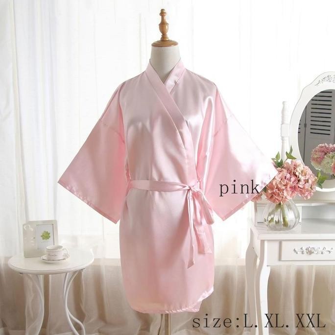 kimono baju tidur wanita lingerie piyama sexy Bahan sutra es A308