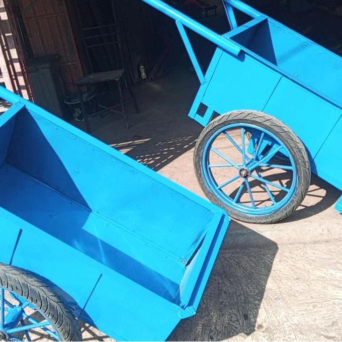 GEROBAK BESI PROYEK/GEROBAK ANGKUT/GEROBAK TROLI/GEROBAK SORONG/GEROBAK SERBAGUNA MULTIFUNGSI ORIGIN