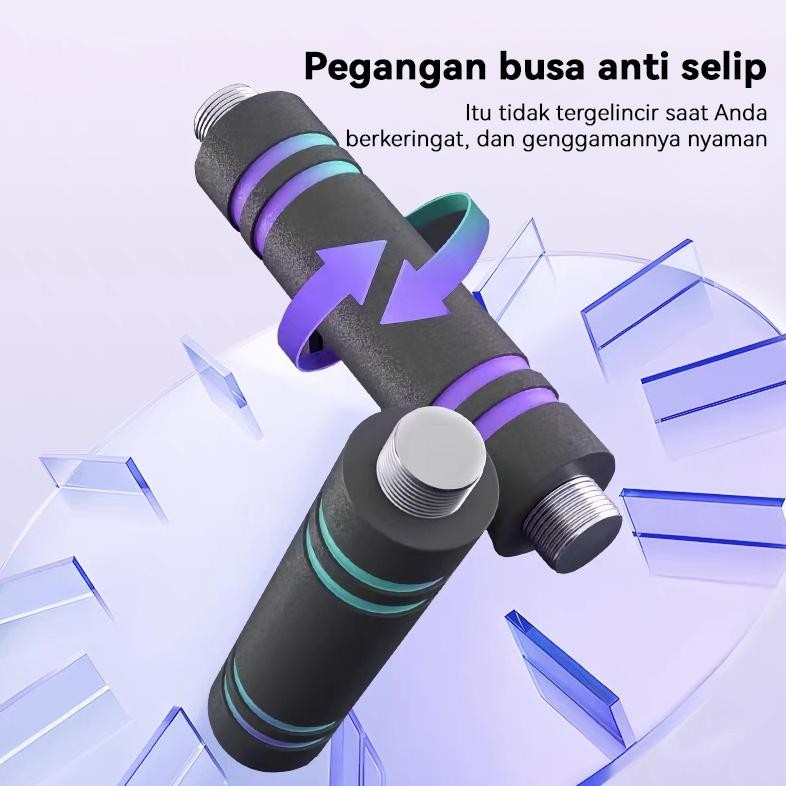 Beli 1 Gratis 1Adjustable Dumbell 5kg-10kg Dumbell Barbel Stainless Steel 2 PCS Peralatan Fitness Du