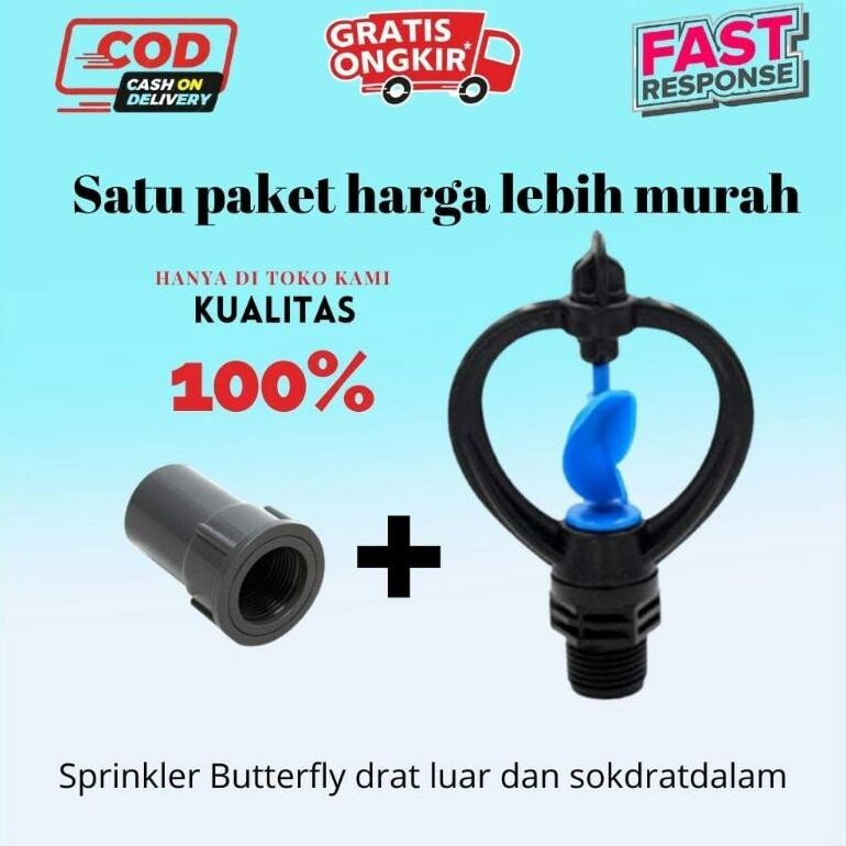 Promo Cod Sprinkler Pertanian Springkle Sprinkler Taman Sistem Irigasi Sprinkler Butterfly Kebun Dra